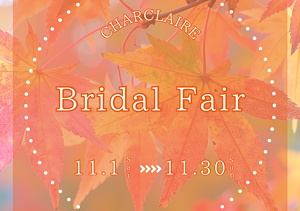 【11月限定　ブライダルフェア】